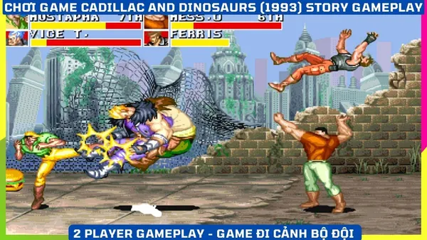 game thùng - Cadillac and Dinosaurs: Game Đi Cảnh Bộ Đội