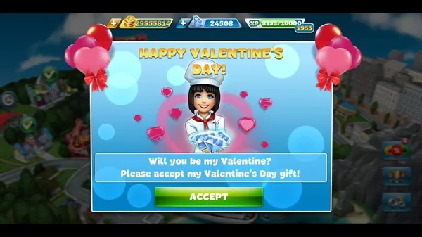 game valentine - Cooking Fever: Valentine's Day Special